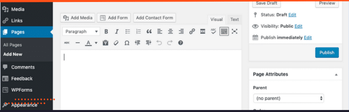 default editor for wordpress