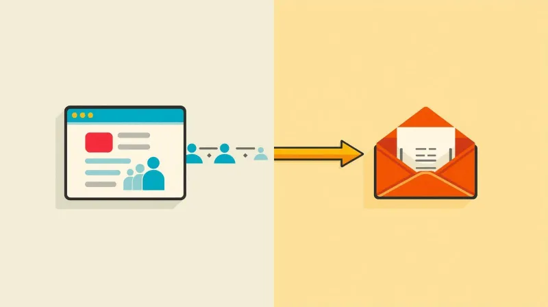 WordPress website collecting subscribers while email platform handles delivery and campaigns