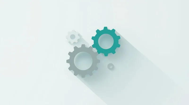 Gears working smoothly together representing The SEO Framework's automated approach to WordPress SEO settings.