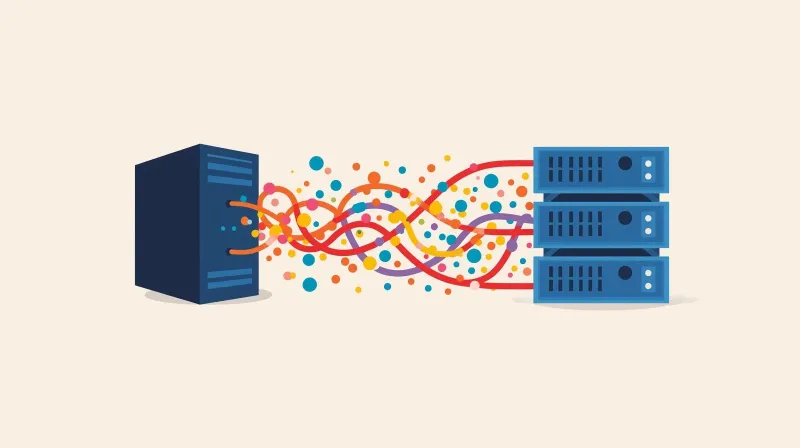 BlogVault external backup processing with data flowing from website to separate backup servers.