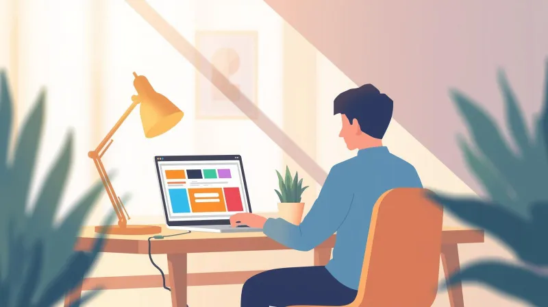 A small business owner building website forms on a laptop in a bright home office, representing the affordable value that Fluent Forms delivers as a WPForms alternative