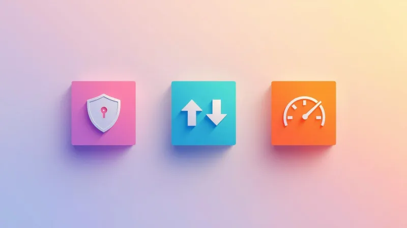 Core managed hosting services icons: security, backups, monitoring, updates, and support