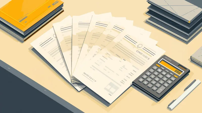 Multiple invoices representing the hidden costs of CRM integration projects