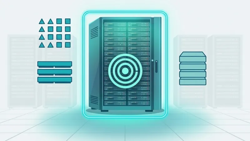 A single dedicated virtual server with clean isolated resources representing the performance advantage of a VPS over shared WordPress hosting.