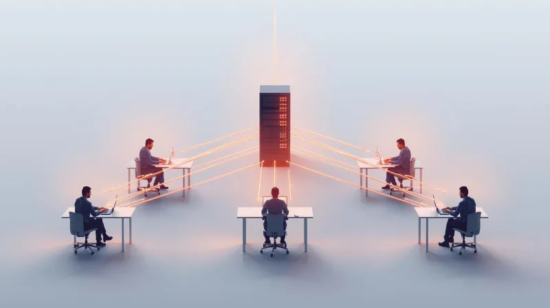 Multiple users logging into a membership website simultaneously, showing how authenticated traffic increases WordPress hosting requirements