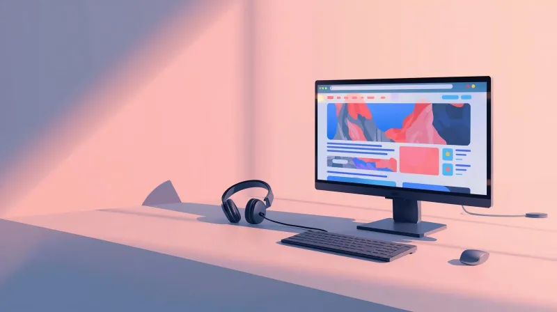 A developer workspace with a laptop connected to an external monitor showing a website, representing the independent WordPress architecture FatLab built for NPCA after migrating from SilkStart.