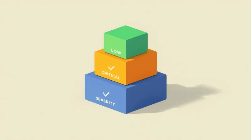 Security audit report breakdown showing vulnerability findings, severity levels, and remediation steps