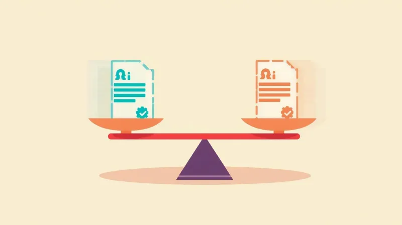 Balanced scale with contract document representing the SLA agreement between host and customer
