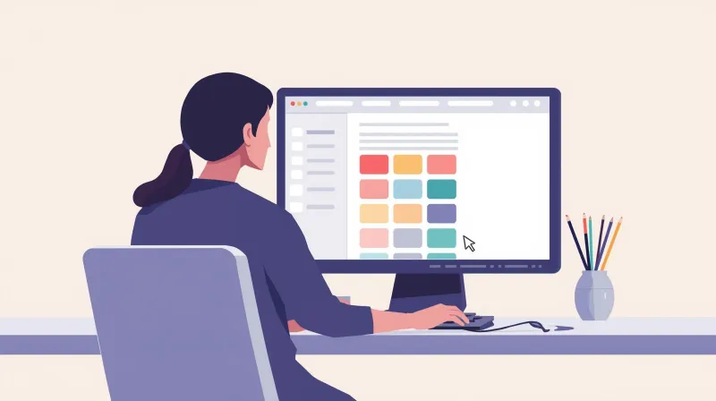 A nonprofit staff member at a computer using a drag-and-drop WordPress form builder to create an event registration form, showing how the best form plugins empower non-technical users