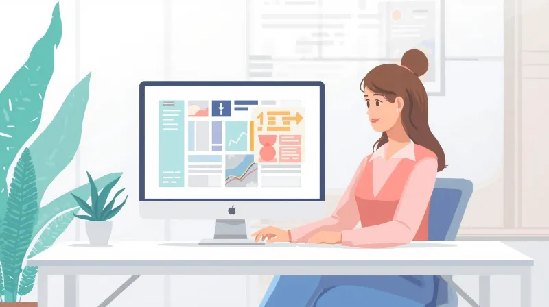 A nonprofit staff member confidently using a drag-and-drop form builder on a desktop computer, showing how Gravity Forms enables staff independence after a single training session