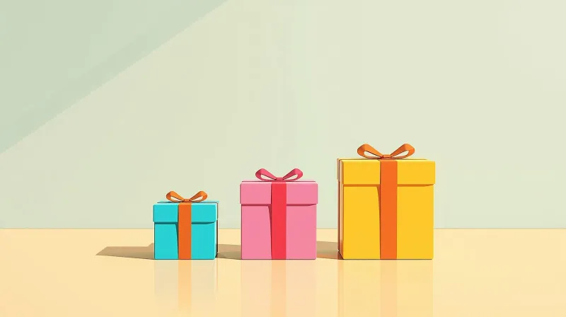 Three gift boxes of different sizes and colors represent choosing between LearnDash pricing tiers to find the right plan.