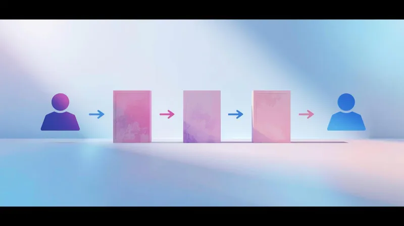 Support ticket passing through multiple barrier doors from client to final resolution showing tiered system delays