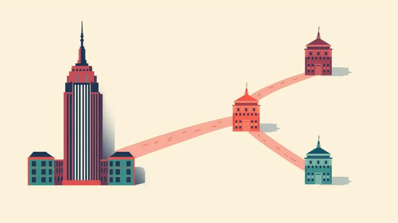 URL structure options for a nonprofit chapter organization showing subdomain, subdirectory, and domain mapping approaches