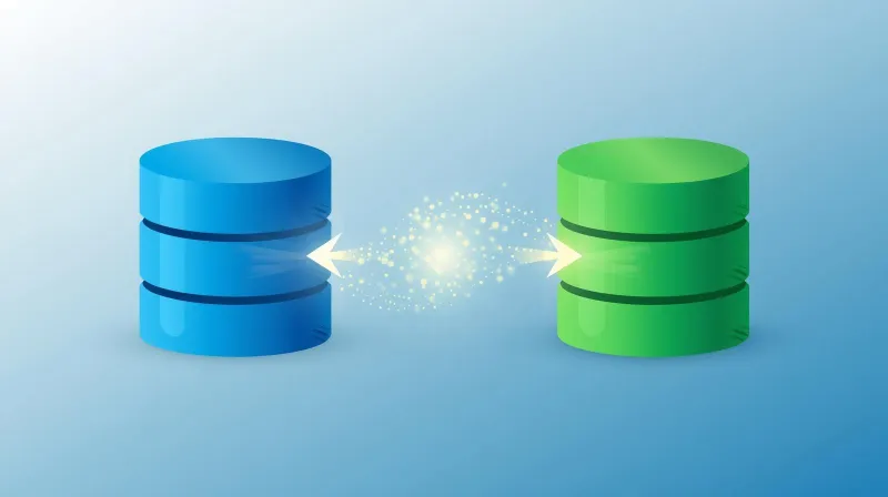 Two connected systems representing WordPress and AMS data sync