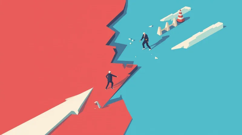 Two paths comparing smooth maintained website road versus broken neglected website with gaps and cracks