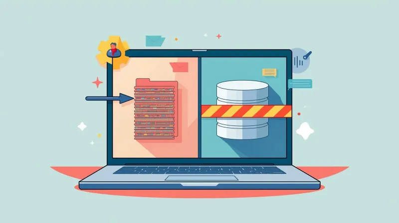 The WordPress staging site database problem showing the files and database split that creates merge complexity