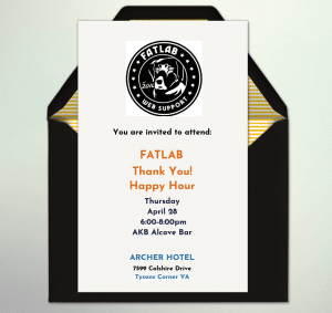 fatlab web support happy hour 2022 invite