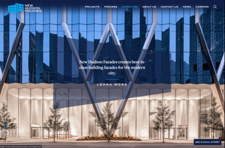 new hudson facades website design